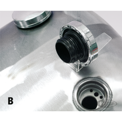 RESERVOIR RALLONGE DE 2" UNE PIECE AVEC CONSOLE POUR DYNA GLIDE