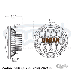 OPTIQUE CYRON URBAN 7" LED
