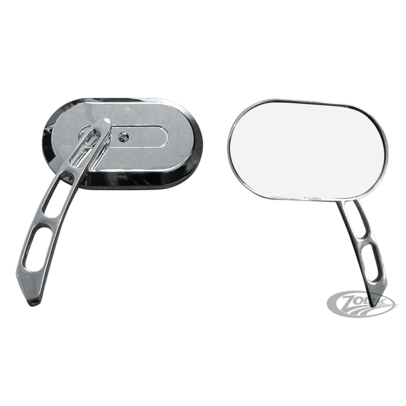 RETROVISEUR CHROME OVALE