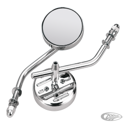 RETROVISEUR ROND COULE SOUS PRESSION AVEC TIGE D'ACIER