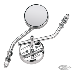 RETROVISEUR ROND COULE SOUS PRESSION AVEC TIGE D'ACIER