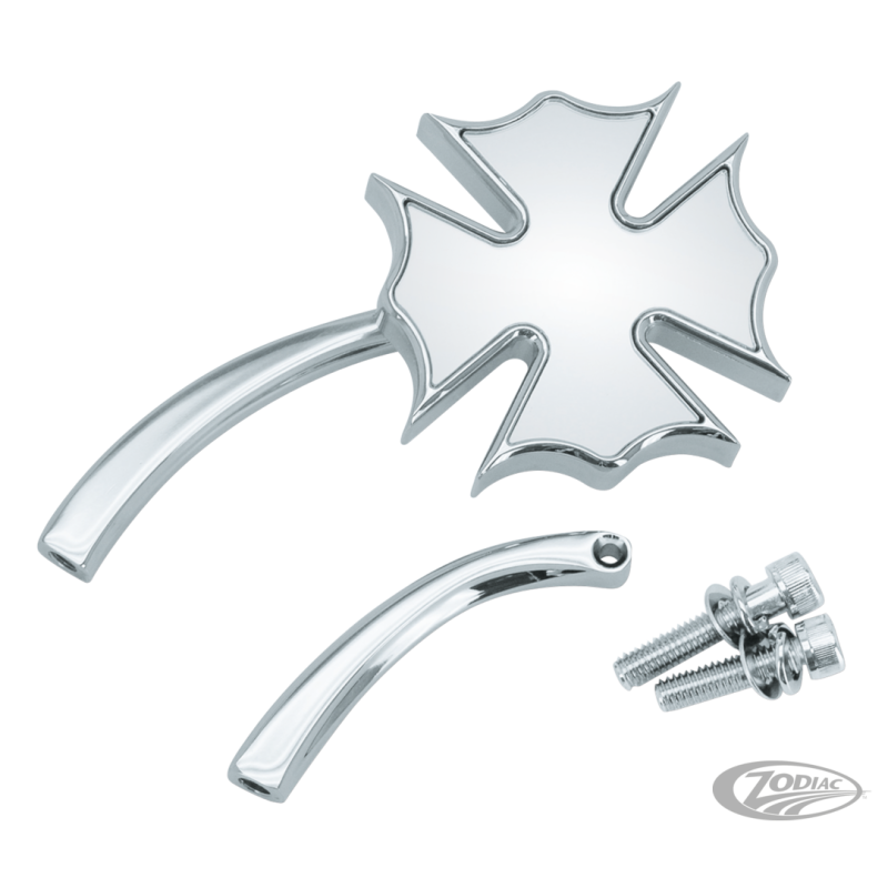 RETROVISEURS CHROMES AVEC BRANCHES INCURVEES