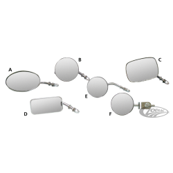 RETROVISEURS A MIRROIR BLEU "RETRO BLUES"