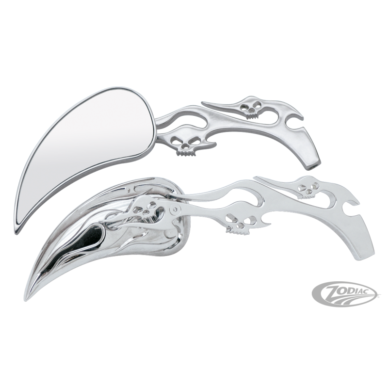 JEU DE RETROVISEURS METEOR AVEC CRANES ET FLAMMES