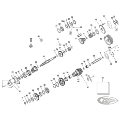 PIGNONS ET ABRES DE BOITE POUR LES BIG TWINS BOITE 4