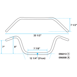 GUIDONS APEHANGERS ZODIAC DE UN POUCE DE DIAMETRE