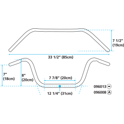 GUIDONS APEHANGERS ZODIAC DE UN POUCE DE DIAMETRE