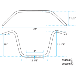 GUIDONS APEHANGERS ZODIAC DE UN POUCE DE DIAMETRE