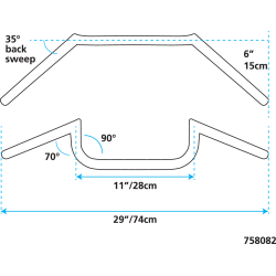 CLUBMAN UN POUCE GUIDONS ZODIAC CUSTOM PRODUCTS
