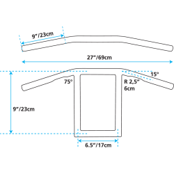 UN POUCE DIAMETRE WINDOWS GUIDONS ZODIAC CUSTOM PRODUCTS