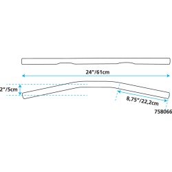 UN POUCE DIAMETRE DRAG BARS ZODIAC CUSTOM PRODUCTS