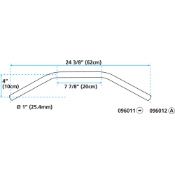 DRAG BAR ZODIAC ORIGINAUX DE UN POUCE DE DIAMETRE