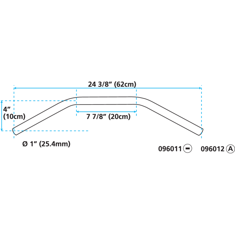DRAG BAR ZODIAC ORIGINAUX DE UN POUCE DE DIAMETRE