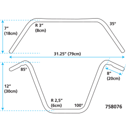 UN POUCE DIAMETRE APE HANGERS ZODIAC CUSTOM PRODUCTS