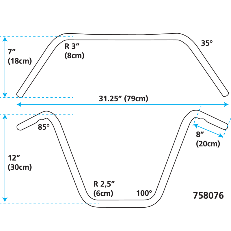 UN POUCE DIAMETRE APE HANGERS ZODIAC CUSTOM PRODUCTS