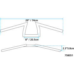 UN POUCE DIAMETRE DONKEY BAR ZODIAC CUSTOM PRODUCTS