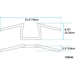 UN POUCE DIAMETRE DONKEY BAR ZODIAC CUSTOM PRODUCTS