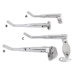 BEQUILLES REGLABLES CHROMEES