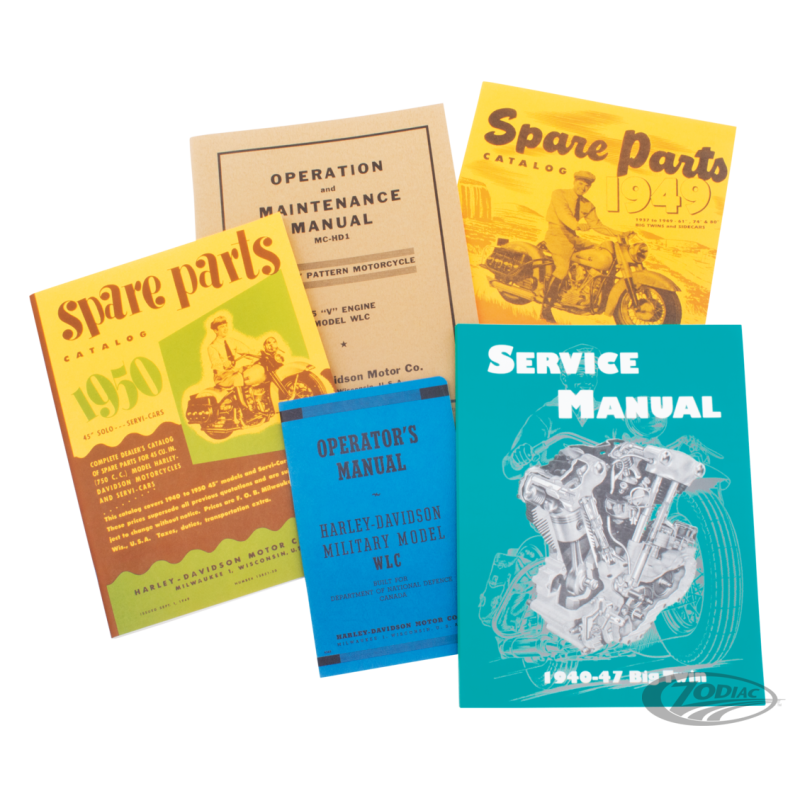 MANUELS ET CATALOGUES DE PIECES POUR LES MODÈLES VINTAGE