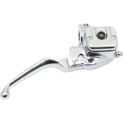 96-up Smooth Contour Brake Master Cylinder Kit Chrome 11/16" 1" Dual Disc