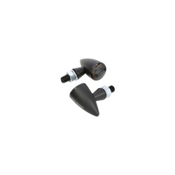 Apollo Bullet LED Turn Signals/Taillight/Brake Light Smoke Lens, Black Alu Housing Black Smoke LED