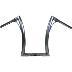 430 Extra Tall Flow Bar Super Fat Road King Handlebar with 1 1/4" Clamp Diameter 1,4" Raw Throttle By Wire