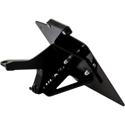 FXDR Stainless Steel License Plate Side Mount Kit German Size, Short Flat Black Satin