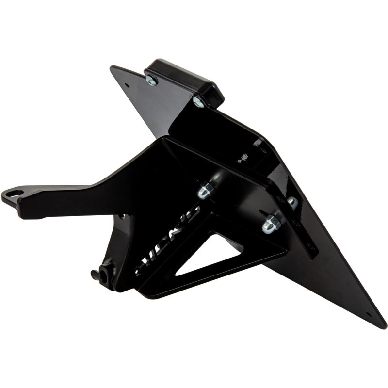 FXDR Stainless Steel License Plate Side Mount Kit German Size, Short Flat Black Satin