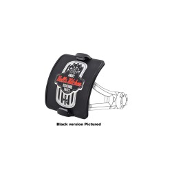 Twice-Clamp License Plate Base Plate Germany 200x180mm, Including License Plate Light, For Show Use only Polished