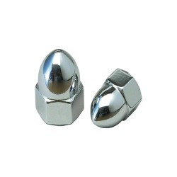 Acorn Nut Pack Chrome 3/8"-24 UNF