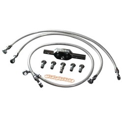 High End Brake Line Kit Stainless Steel Clear Coated 49,75"