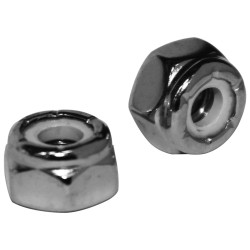 Nylon-Inserted Lock Nut Pack Chrome 1/4"-20 UNC