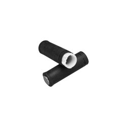 Dual Throttle Pipe and Rubber Grip Set Black 1" Throttle Cables