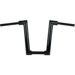 2" Str8UP Softail Handlebars Tall (380mm), Width Lower Tube 300 mm Black Powder Coated Cable Clutch Throttle By Wire