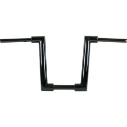 2" Str8UP Road King Special Handlebars Tall (380mm) Black Powder Coated Cable operated Throttle By Wire