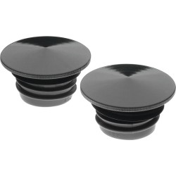 Peaked Low Profile Stainless Steel Gas Cap Set Black