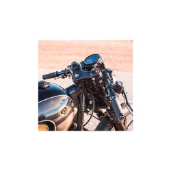 Clip-On Handlebar For 39mm Fork Tubes Dimpled Black Ops 1"