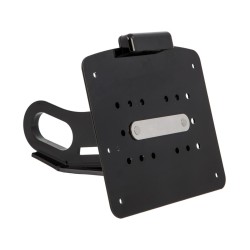 Long License Plate Side Mount Kit Long, Swiss specification Gloss Black