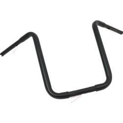 17 Standard Ape Hanger Handlebar Black Powder Coated 1 1/4" Throttle By Wire