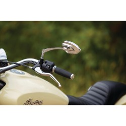 Thresher Open Ends Grips Open grip ends with bar mounted end caps Chrome 7/8" Throttle By Wire Throttle Cables