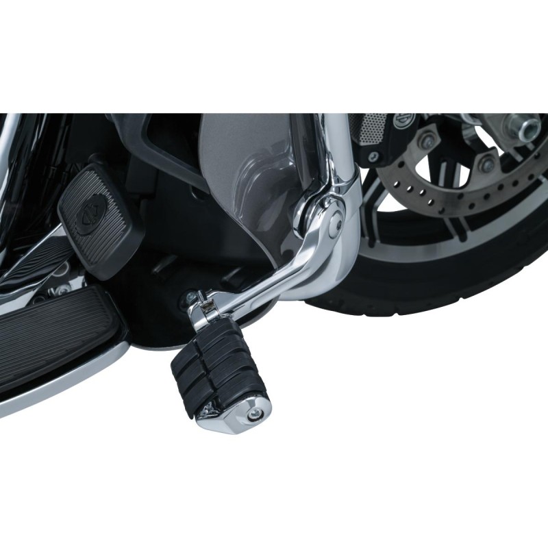 Tour-Tech Cruise Mounts with Dually ISO-Pegs Long Arm Chrome