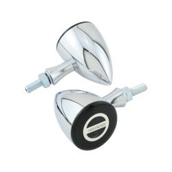 Rocket Bullet LED Turn Signal/Position Light Chrome Smoke LED