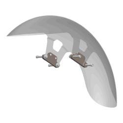 Street-Cut Touring 21" Steel Front Fender Raw