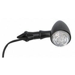 Down and Inside License Plate Turn Signal Bracket Black