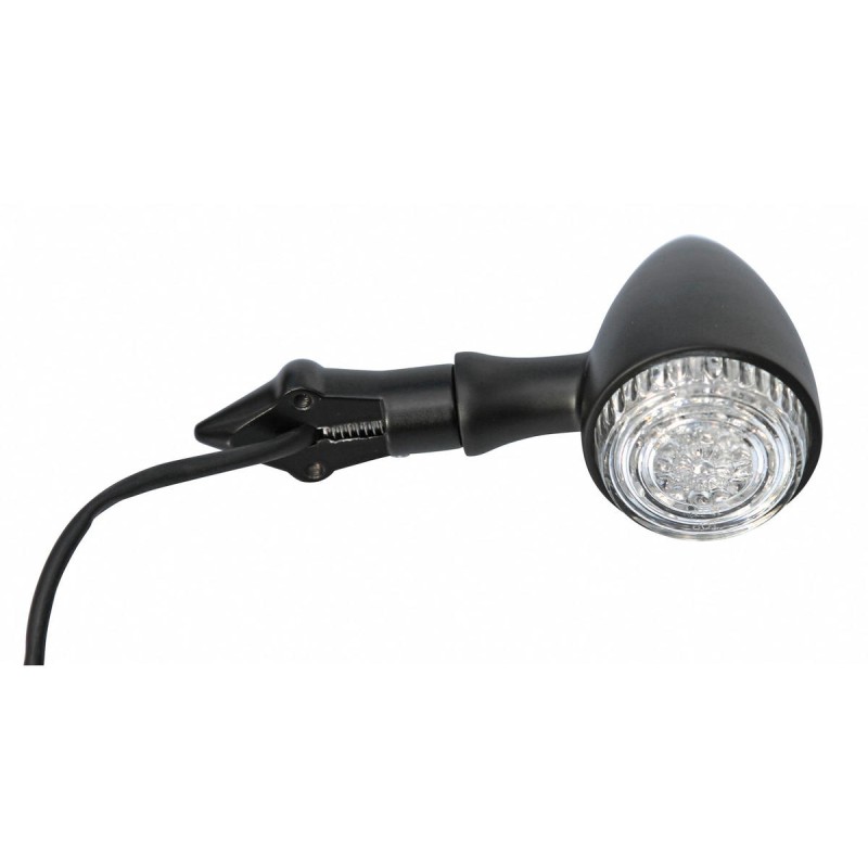 Down and Inside License Plate Turn Signal Bracket Black