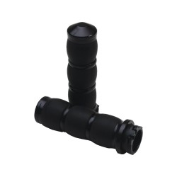 Air Cushion Velvet Air Grips Black Anodized 1" Throttle Cables