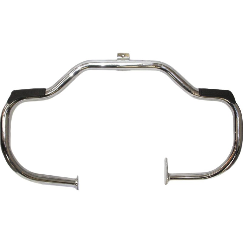 Engine Guard Chrome Front With Footrest 97-08 FLHT Except FLTR Models