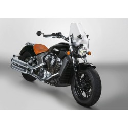 Deflector Quick-Set Windshield For 7/8" and 1" handlebars, Height: 14", Width: 15", U-Clamp Handlebar Mount included Clear