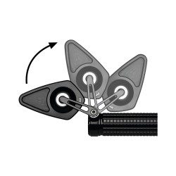 mo.view blade flip Bar End Mirror Black