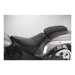 Hot Rod Series Bel-Air Diamond Pleated Pillion Pad Black Vinyl